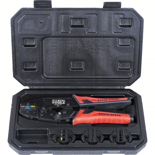 Klein 3000CRKIT Ratcheting Crimper Set, 10-22 AWG Terminals