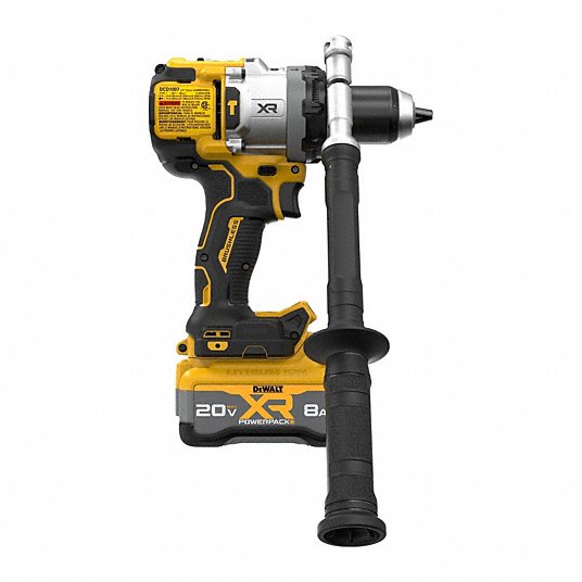 DeWalt DCD1007WW1 Hammer Drill 20V DC, Premium, 1/2 in Chuck, 1/2 in Concrete Capacity, 3 Speeds, 1,530 in-lb