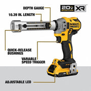 Dewalt DCE151TD1 Cable Puller Kit 20V MAX For Aluminum/Copper, 20 Bushings, 900 kcmil Max