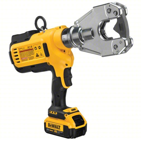 DeWalt DCE350M2 Cordless Crimping Tool Kit 20 V, Dieless Head, 750 kcmil Max Copper, Latching Head, DCE