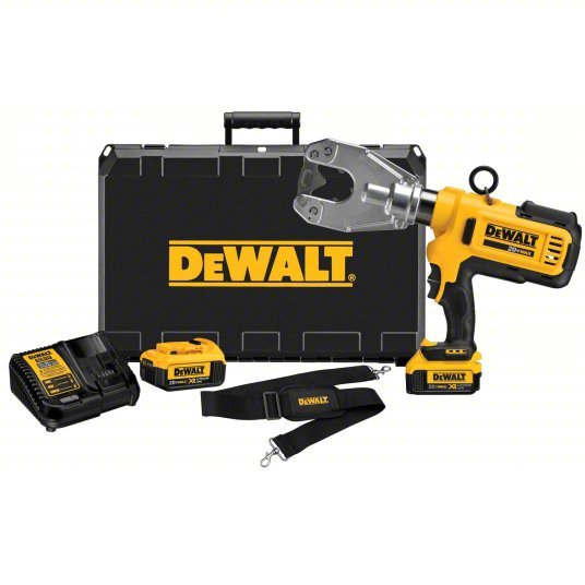DeWalt DCE350M2 Cordless Crimping Tool Kit 20 V, Dieless Head, 750 kcmil Max Copper, Latching Head, DCE