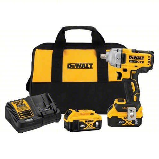 DeWalt DCF891P2 Cordless Impact Wrench 1/2 in Drive Size, 600 ft-lb Fastening Torque, 800 ft-lb Breakaway Torque