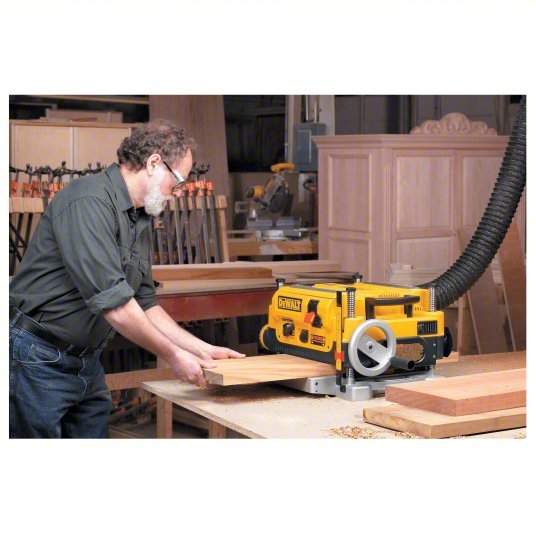 Dewalt DW735 Portable Planer 115V, Single-Phase, 15 A, 2 hp, 13 in Max. Wd, 6 in Max. Ht, 10,000 RPM