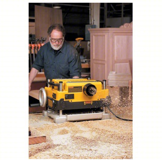 Dewalt DW735 Portable Planer 115V, Single-Phase, 15 A, 2 hp, 13 in Max. Wd, 6 in Max. Ht, 10,000 RPM