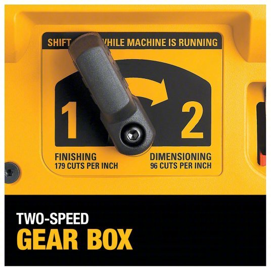 Dewalt DW735 Portable Planer 115V, Single-Phase, 15 A, 2 hp, 13 in Max. Wd, 6 in Max. Ht, 10,000 RPM