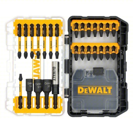 DeWalt DWANGFT26SET Screwdriver bit sets Driver Bit Set, 1/4 in Hex Shank Size, 26 PC