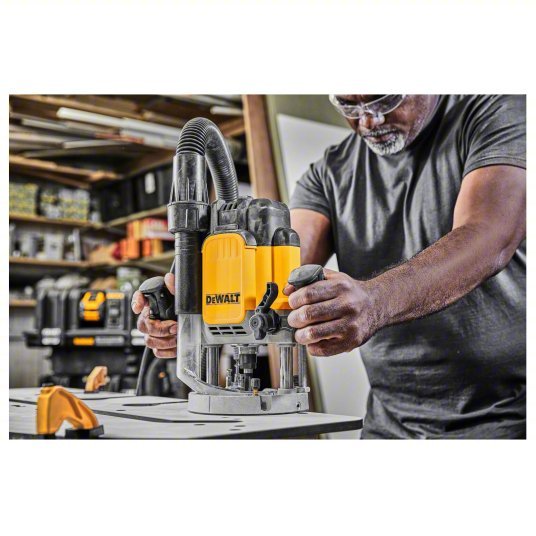Dewalt DWE625 Router Full-Size, Plunge Base, 3 hp, Variable Speed, 22,000 RPM, 1/4 in, 1/2 in Collet
