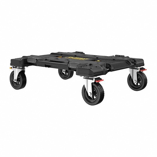 DeWalt DWST08530 Tough System Tool Box Dolly 26 in W x 26 in D x 10 in H, Black, 440 lb Load Capacity
