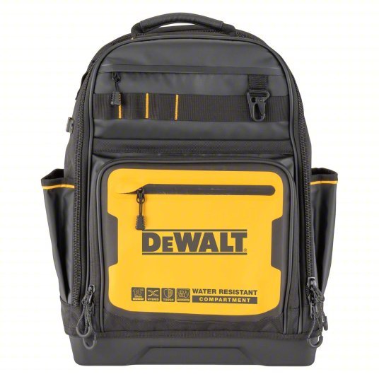 DeWalt DWST560102 Tool Bag 6 Outside Pockets, 23 Inside Pockets, 13 3/4 in Overall Wd, 7 3/4 in Overall Dp
