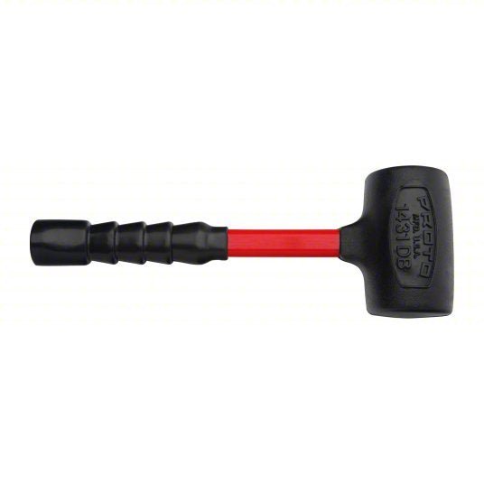 Proto J1431DBA Dead Blow Hammer Fiberglass Handle, 4 lb Head Wt, 2 7/8 in Hammer Face Dia, 14 in Overall Lg, Steel
