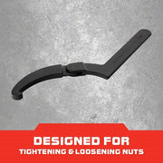 Proto JC474BB Spanner Wrench 8 3/4 in, 13 3/4 in Overall Lg, 15/32 in Hook Thick, 5/16 in Hook Dp