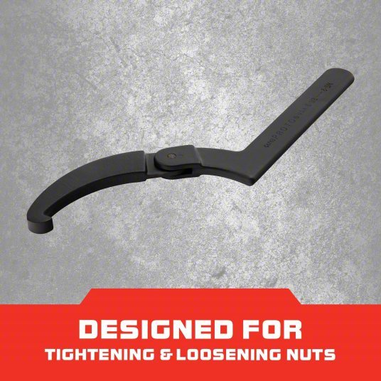 Proto JC474BB Spanner Wrench 8 3/4 in, 13 3/4 in Overall Lg, 15/32 in Hook Thick, 5/16 in Hook Dp