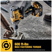 DeWalt DCF891P2 Cordless Impact Wrench 1/2 in Drive Size, 600 ft-lb Fastening Torque, 800 ft-lb Breakaway Torque