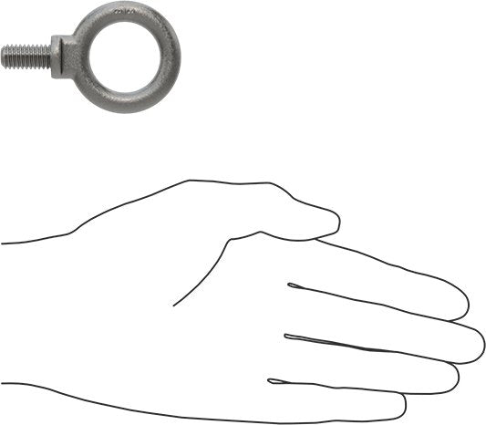 McMaster 3014T954 Machinery Eye Bolt With Shoulder 3/8"-16 Thread Size, 3/4" Thread Length