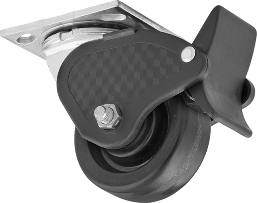 McMaster 30305T542 Samson Caster with 4-1/2" x 4" Mounting Plate, Swivel with Total Lock and 4" Diameter Phenolic Wheel