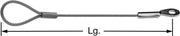 McMaster 30745T449 18-8 Stainless Steel Lanyard Loop-to-Eye, 1/8" Rope Diameter, 12" Long, Nylon