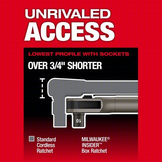 Milwaukee 3050-20 M12 Fuel Insider Extended Reach Box Ratchet (Tool Only)