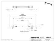 McMaster 3082T310 Turnbuckle-Not for Lifting, Closed Body, Clevis-to-Clevis, 316 Stainless Steel, 400 lbs. Capacity