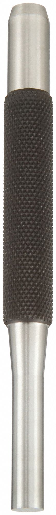 Starrett 565B Drive Pin Punch, 3/32 in Tip Dia, 4 in Overall Lg, Round, Steel, Flat, SAE
