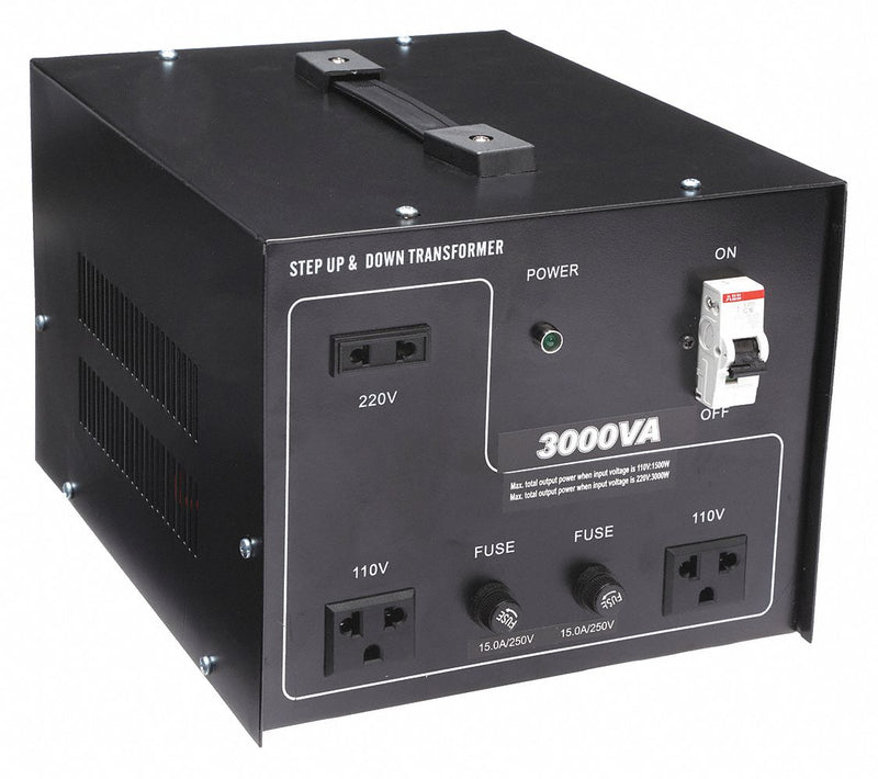 Approved Vendor RW30C523 Step Up/Step Down Voltage Converter, 3 kVA Power Rating, Single Phase, 50/60 Hz