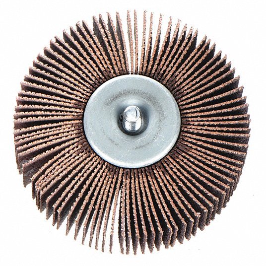 Merit 08834137311 Flap Wheel 1 in Dia x 1 in W, 1/4 in Straight-Shank, Aluminum Oxide, P80 Grit, R369