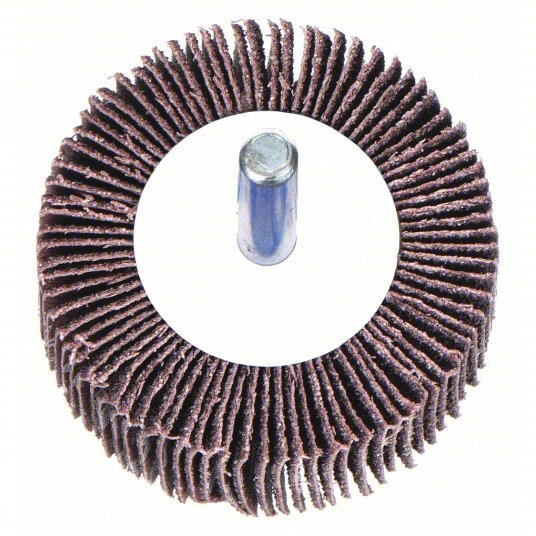 Merit 08834137560 Flap Wheel 3/4 in Dia x 3/8 in W, 1/8 in Straight-Shank, Aluminum Oxide, P60 Grit, R369