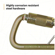 3M DBI-SALA 2000117 Carabiner Gold, 420 lb Wt Capacity