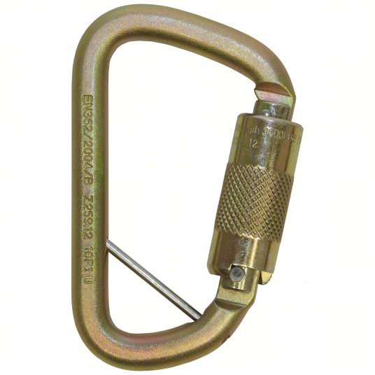 3M DBI-SALA 2000117 Carabiner Gold, 420 lb Wt Capacity