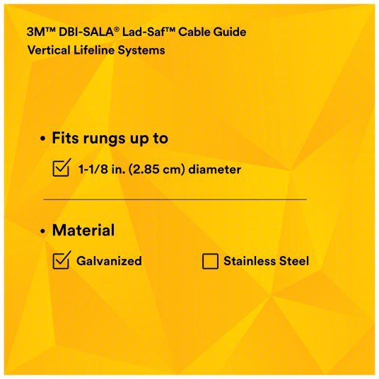 3M DBI-SALA 6100400 Flex Cable Guide Assembly Galvanized 1-1/8 Rung
