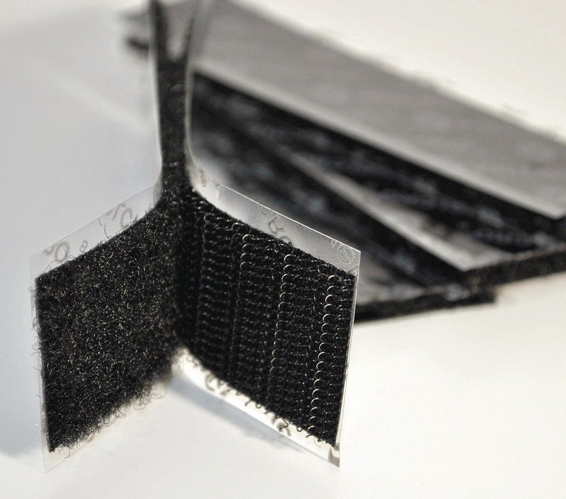 Velcro Brand 1X4KIHLM Hook-and-Loop Fastener, Strip, 1 in Overall Wd, 4 in Overall Lg, Black, 50 PK