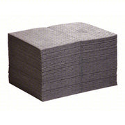 PIG MAT203 Absorbent Mat Pad 28 oz Volume Absorbed Per Pad, Bag, Gray, 100 PK