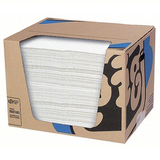PIG MAT485 Absorb Pad Oil-Based Liquids White PK200