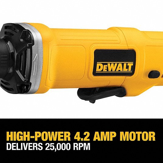 DeWalt DWE4887N Die Grinder 4.2 A Current, 25,000 RPM Max. Speed, 1/4 in Collet Size, Paddle, 120V AC