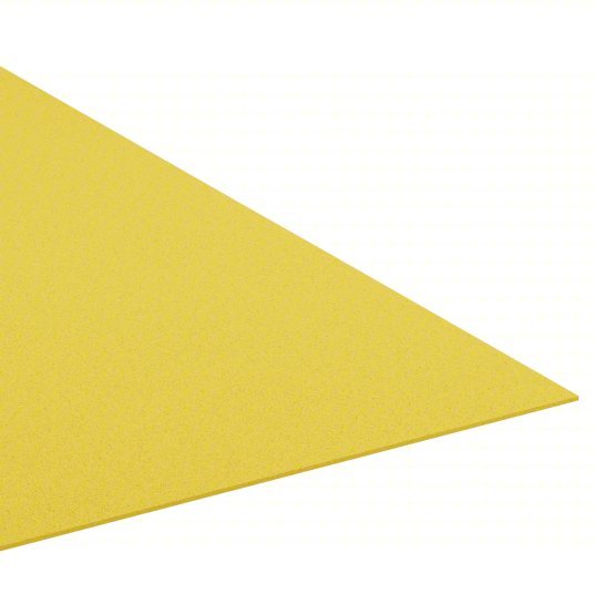 Redwood 1001352Y Polyethylene Sheet Std, 24 in x 4 ft, 3/4 in Thick, Yellow, Closed Cell, 1-Sided Adhesive, Smooth