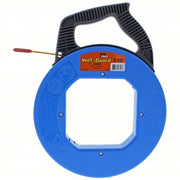Ideal 31-544 Fish Tape 120 ft Lg, Manual Wind Tape Retraction, 350 lb Tensile Strength, 12 in Case Dia