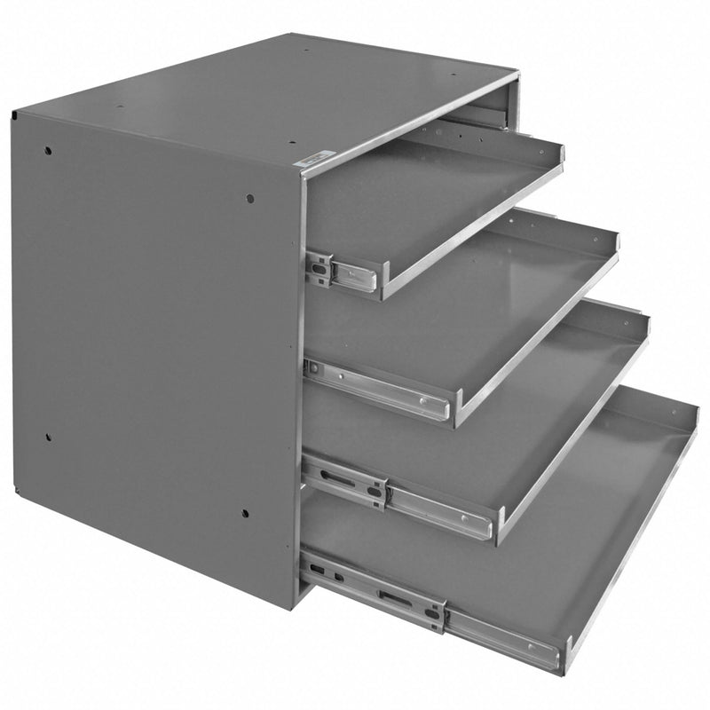 Durham Mfg 310B-95 Sliding Drawer Cabinet Frame, 20 in x 12 1/2 in x 15 in, For 4 Drawers, Gray, Bearing