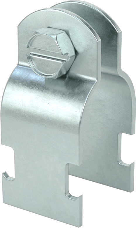 McMaster 3115T83 Strut-Mount Metal Routing Clamp, Zinc-Plated Steel, 1-3/16" ID, for 1 Pipe Size, 600 lb