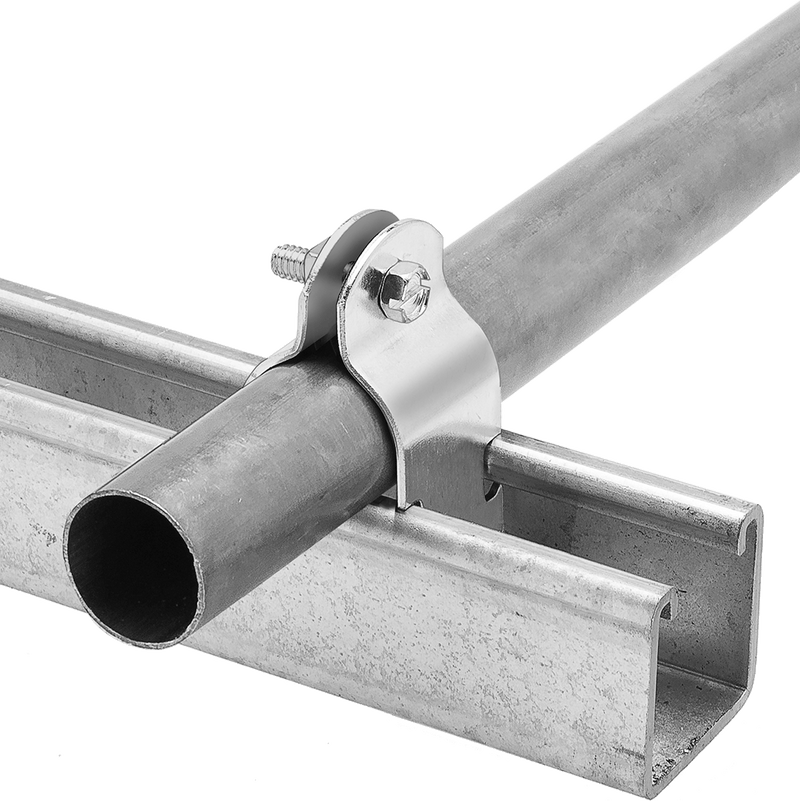 McMaster 3115T83 Strut-Mount Metal Routing Clamp, Zinc-Plated Steel, 1-3/16" ID, for 1 Pipe Size, 600 lb