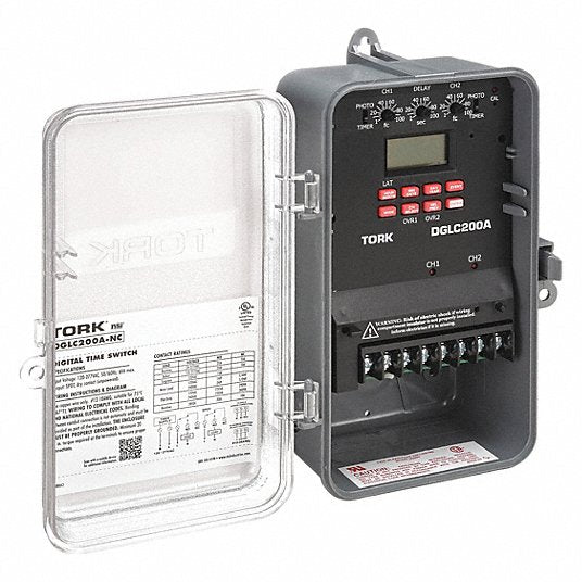 Tork DGLC200A-NC Electronic Timer, 7 Days, SPDT