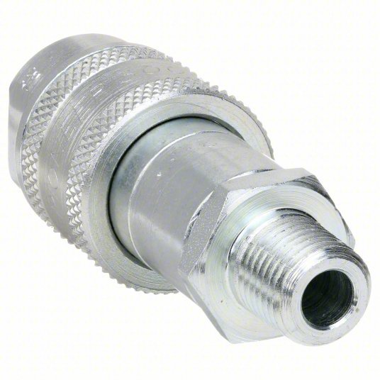 Parker 3000-2 Hydraulic Quick Connect Hose Coupling Set 1/4 in Coupling Size, Steel, FNPT and MNPT