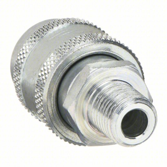 Parker 3050-3 Hydraulic Quick Connect Hose Coupling 3/8 in Coupling Size, Steel, 22.71 lpm Max. Flow Rate