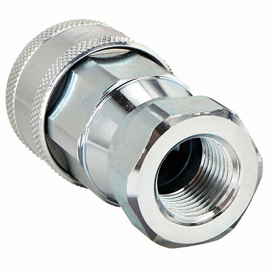 Parker 6601-8-10 Hydraulic Quick Connect Hose Coupling 1/2 in Coupling Size, Steel, 45.42 lpm Max. Flow Rate