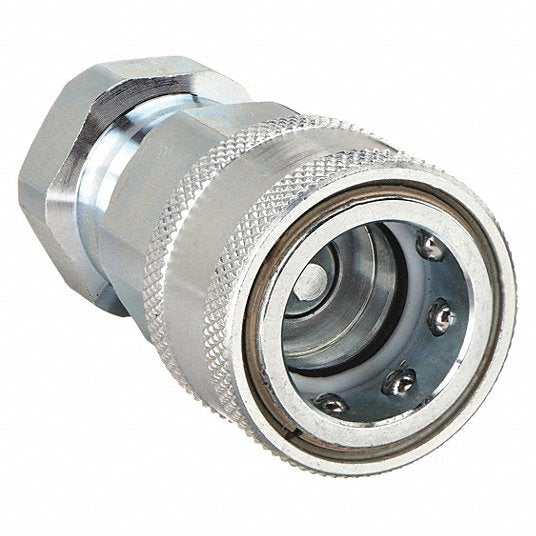 Parker 6601-8-10 Hydraulic Quick Connect Hose Coupling 1/2 in Coupling Size, Steel, 45.42 lpm Max. Flow Rate
