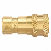 Parker BH1-60 Hydraulic Quick Connect Hose Coupling, Brass Body, Sleeve Lock, 1/8"-27 Thread Size, 60 Series