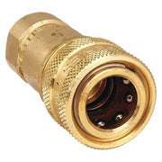 Parker BH2-60 Hydraulic Quick Connect Hose Coupling, Brass Body, Sleeve Lock, 1/4"-18 Thread Size, 60 Series