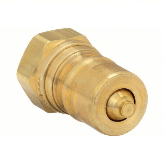 Parker BH2-61 Hydraulic Quick Connect Hose Coupling, Brass Body, Ball Lock, 1/4"-18 Thread Size, 60 Series