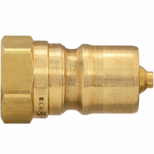 Parker BH2-61 Hydraulic Quick Connect Hose Coupling, Brass Body, Ball Lock, 1/4"-18 Thread Size, 60 Series