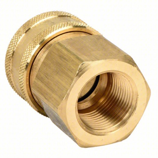 Parker BST-3 Hydraulic Quick Connect Hose Coupling 3/8 in Coupling Size, Brass, 45.42 lpm Max. Flow Rate
