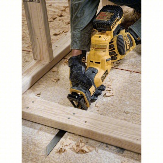 Dewalt DCS387P1 Reciprocating Saw Kit 1 1/8 in Stroke Lg, 2,900 Max. Strokes per Minute, Straight, Compact Tool