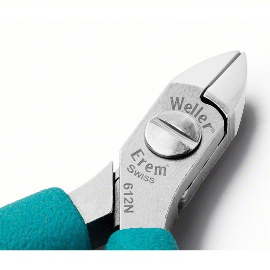 Erem 612N Diagonal Cutting Plier Insulated, Semiflush, Narrow, 3/8 in Jaw Lg, 3/8 in Jaw Wd, Less than 6 in